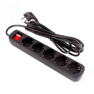 Мережевий фільтр живлення ColorWay CW-PSEA52BK, 5 розеток/ 2M black (CW-PSEA52BK) Вінниця