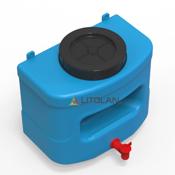 Рукомийник літній 10л 180*300*270мм 1 шар синій LITOLAN Житомир - фото 3