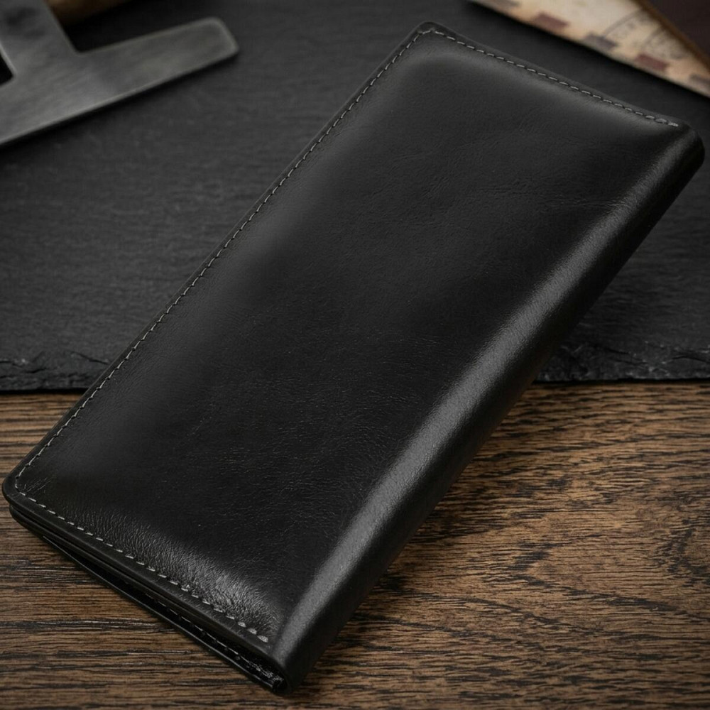 Вертикальный бумажник унисекс на магните GRANDE PELLE 11212 Черный Киев - изображение 10