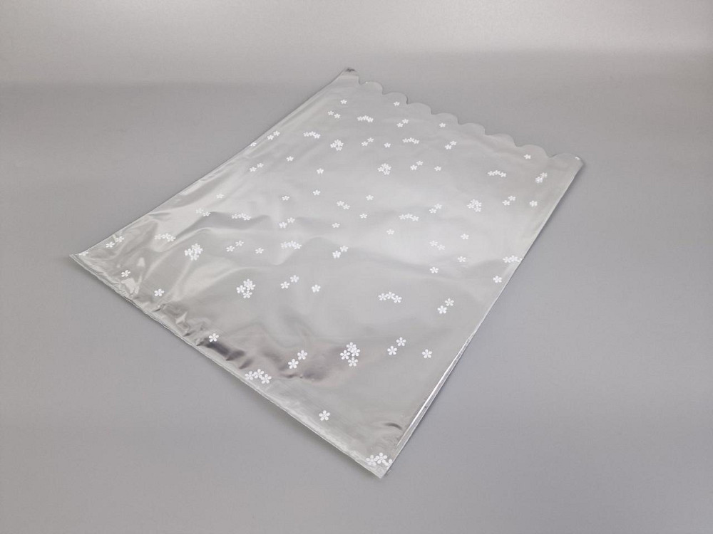 Пакет с рисунком для упаковки подарков   (30*40) №431 (2) фольгированный (ажурный) 