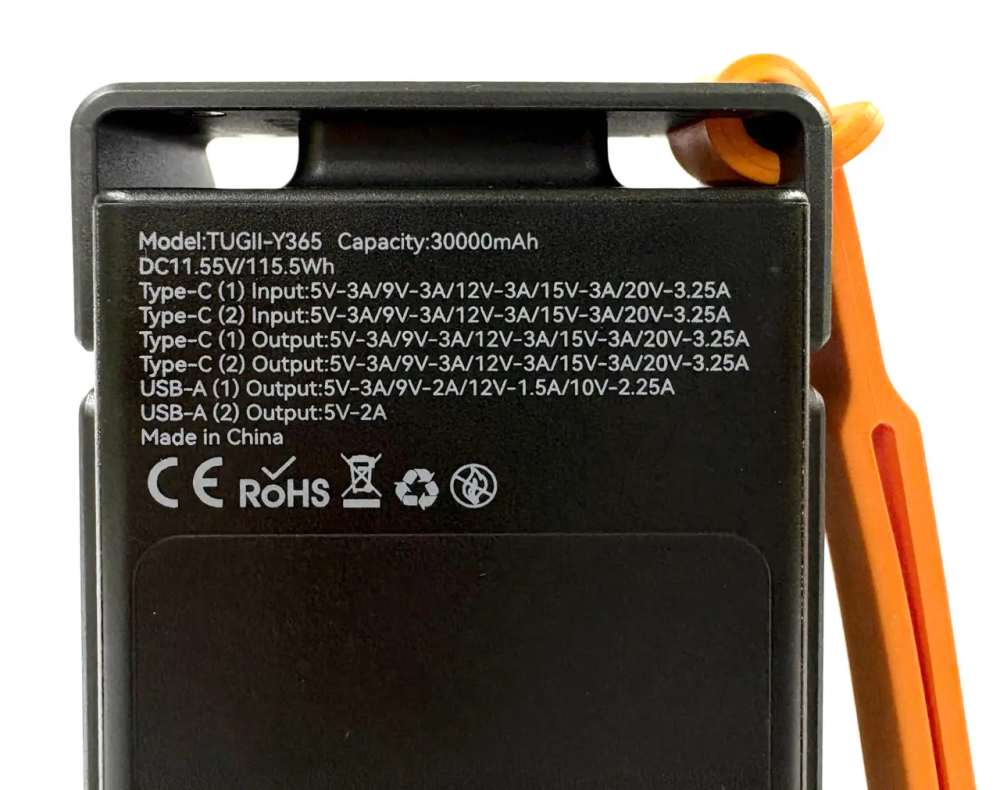 Power Bank TUGII Y365 30000 мАч, 115.5Вт·ч, PD 65Вт, QC 22.5Вт, для ноутбука и MacBook Одесса - изображение 11