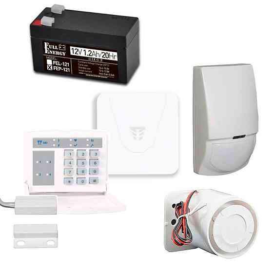 Комплект охоронної сигналізації з Orion NOVA XS, клавіатурою, датчиком руху, герконом, сиреною, акумулятором Київ