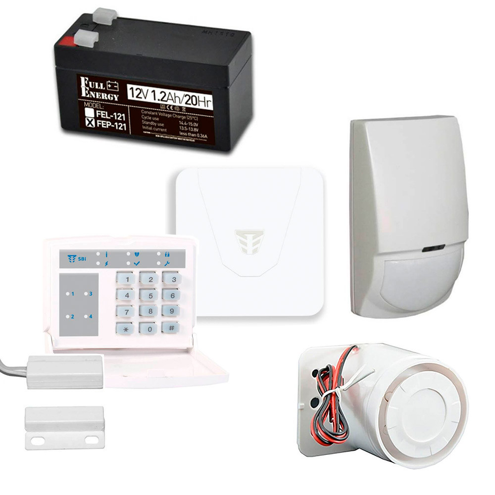 Комплект охоронної сигналізації з Orion NOVA XS, клавіатурою, датчиком руху, герконом, сиреною, акумулятором Київ - фото 1