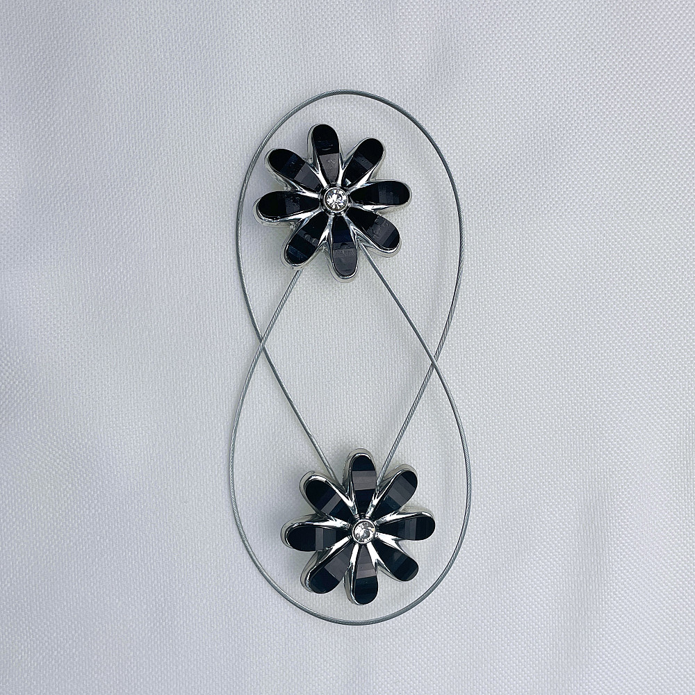 Магніти для штор та гардин "Flowers" набір 2 шт Чорний (81-249) Київ - фото 6