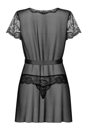 Пеньюар Obsessive Alluria peignoir & thong L/XL Львов