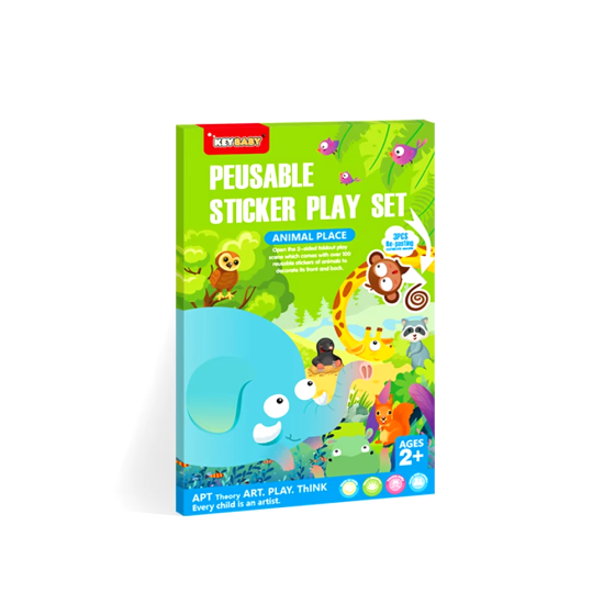 Набір багаторазових наліпок Keybaby із великою сценою для творчості, у кольорі Animals Кам'янець-Подільський