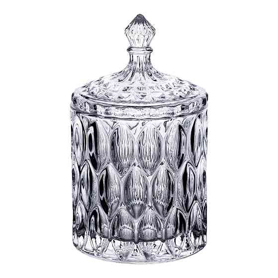 Yiwu Цукорниця з кришкою Ø 7.5 см ваза цукорниця кругла скляна HP-4-102 Коломия