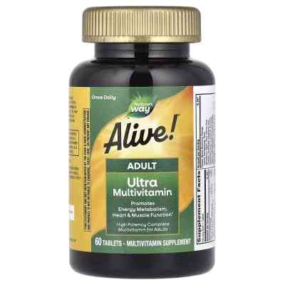 Мультивітамін Nature's Way Мультивітаміни для дорослих Alive! Adult Ultra Potency Complete Multivitam (NWY-15679) Вінниця