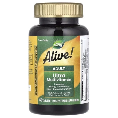 Мультивітамін Nature's Way Мультивітаміни для дорослих Alive! Adult Ultra Potency Complete Multivitam (NWY-15679) Вінниця - фото 1