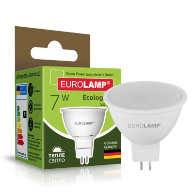 Лампочка Eurolamp LED SMD MR16 7W GU5.3 3000K 220V (LED-SMD-07533(P)) Винница - изображение 1