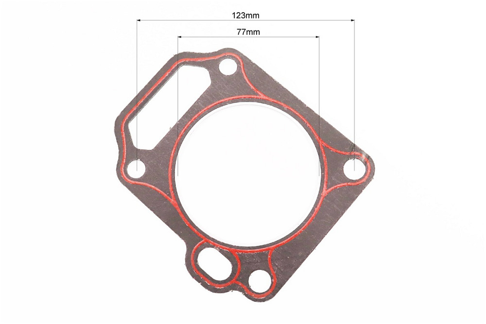 Прокладка головки циліндра 177F-77mm (пароніт, червона нитка) Киев - изображение 2