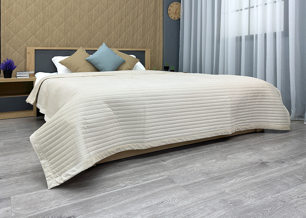 Покрывало велюровое King Size 220х240 см цвет бежевый (85-213) Киев - изображение 4