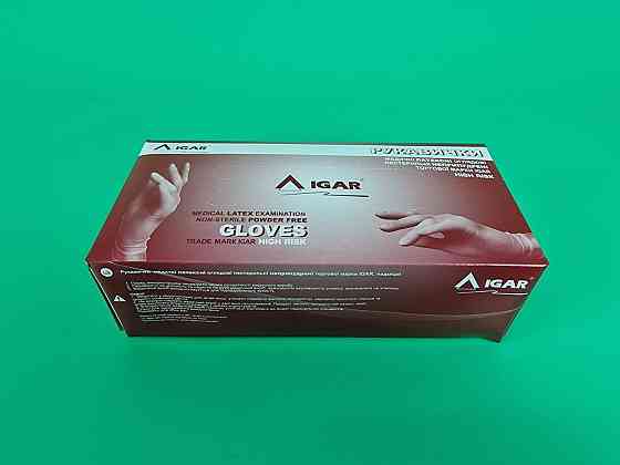 Резиновые перчатки Амбулатория 50 шт размер L(1 пач) Харків