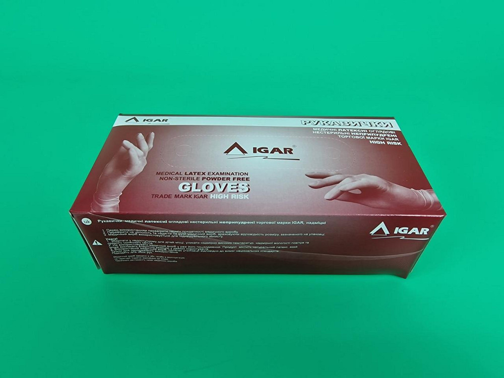Резиновые перчатки Амбулатория 50 шт размер L(1 пач) Харків - фото 3