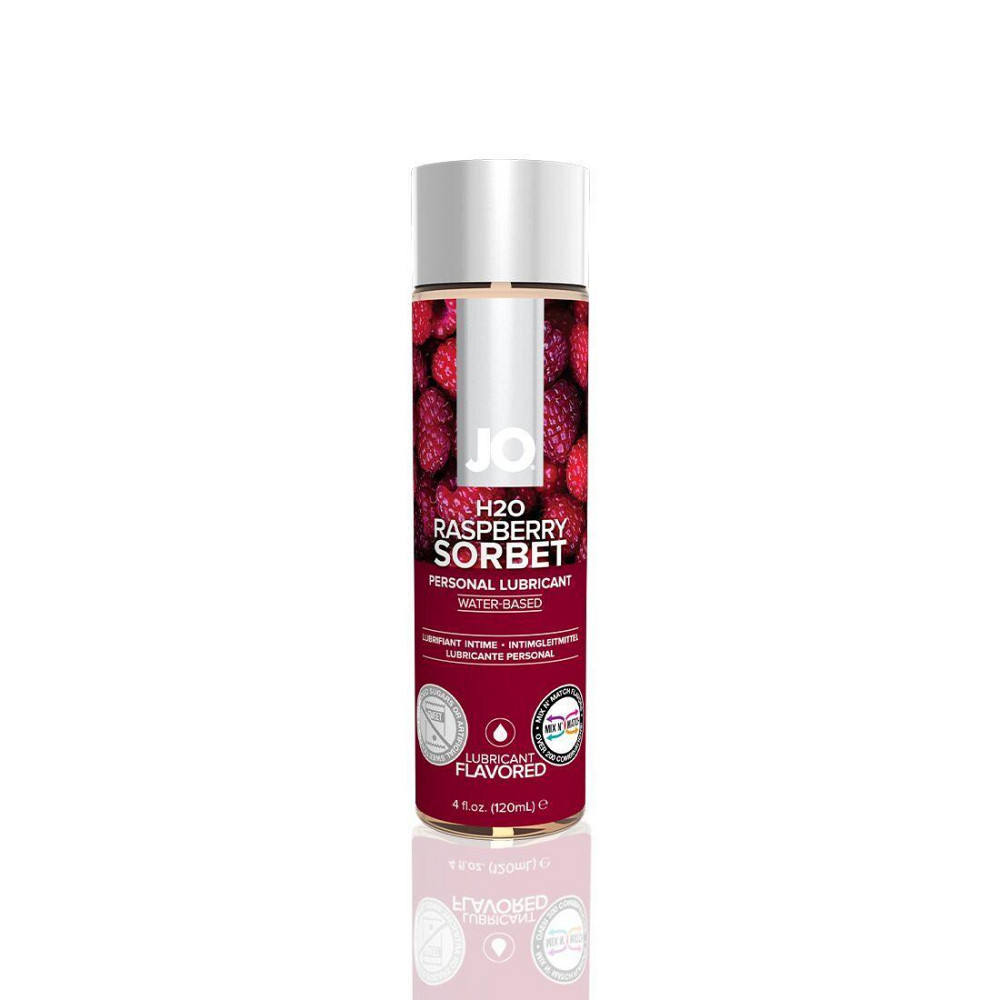 Смазка на водной основе JO H2O — Raspberry Sorbet (120 мл) без сахара, растительный глицерин Sex Aura Киев - изображение 1