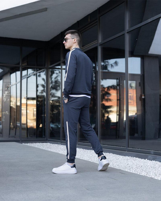 Демисезонный спортивный костюм Pobedov Black moon. Темно-серый спортивный костюм для мужчин Киев - изображение 3