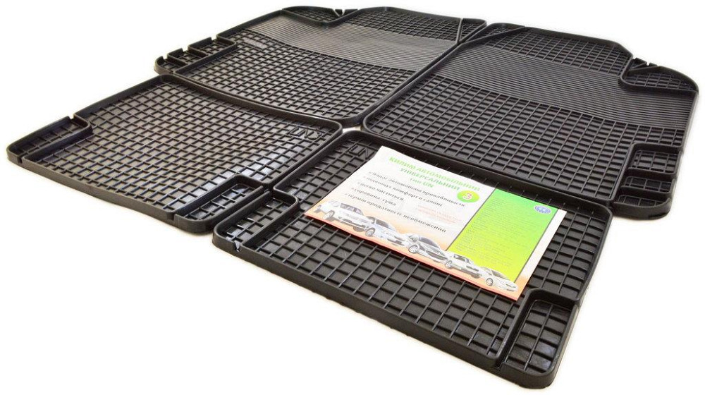 Килимки салону гумові універсальні,(UN-3) Полімер, к-т (4шт.) Київ - фото 1