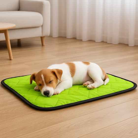 Подстилка для собак AV, размер S, 55*40 см, салатово-черная Киев