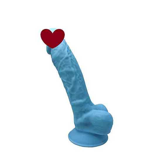 Фалоімітатор SilexD Johnny Blue (MODEL 1 size 7in), двошаровий, силікон+Silexpan, діаметр 3,8 см Sex Aura Київ
