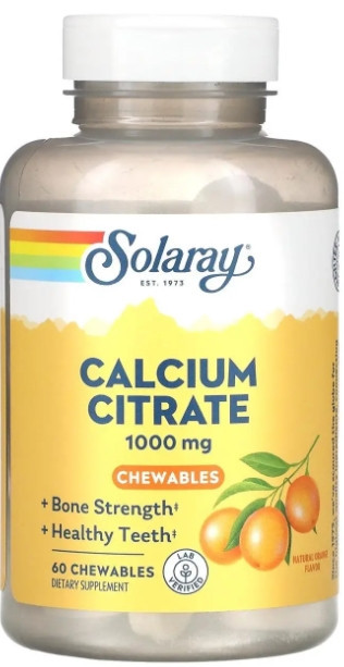 Цитрат кальцію Solaray Calcium Citrate 1000 мг 60  таб апельсин Київ - фото 1