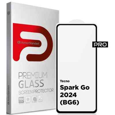 Скло захисне Armorstandart Pro Tecno Spark Go 2024 (BG6) Black (ARM73614) Вінниця