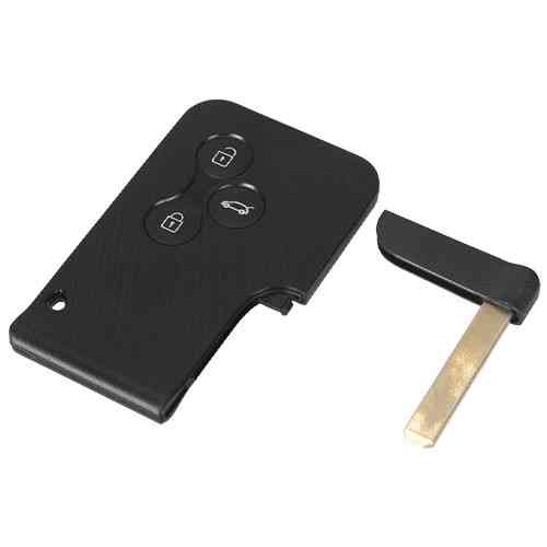 Ключ-карта Renault Megane, корпус під чіп, 3 кнопки, автомобільний пульт, заміна та ремонт ключа Київ