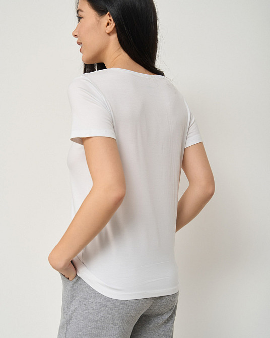 Футболка з віскози жіноча — Білий, Чорний — Ozkan 26976 3XL Київ - фото 4