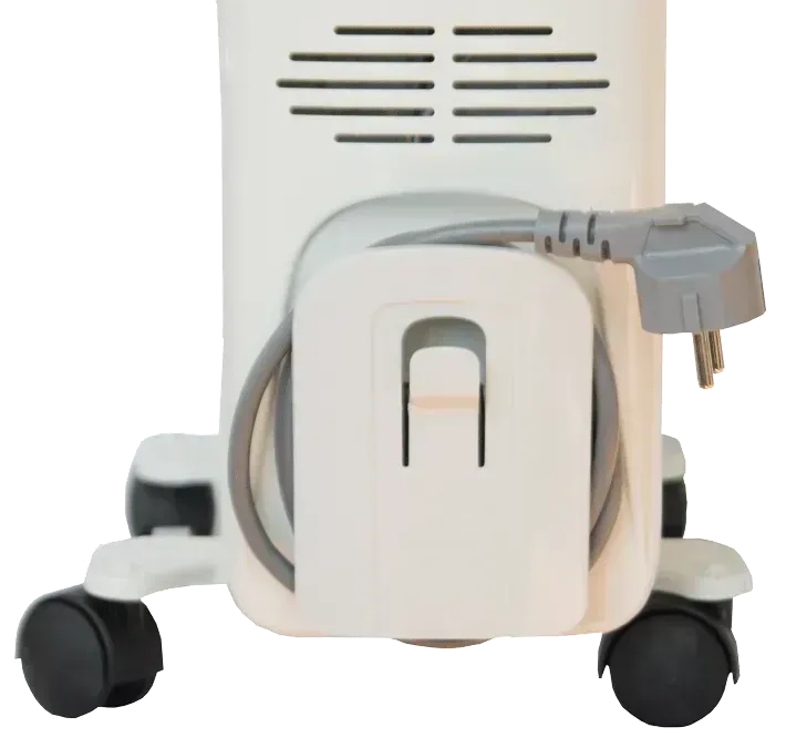 Масляний обігрівач Термія H0612 6 секцій 1.2 кВт електрорадіатор з термостатом з захистом від перекидання підлоговий на колесах Тернопіль - фото 4