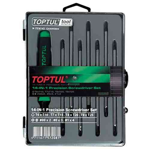 Набір викруток для точних робіт 14 в 1 TOPTUL (T5-T20,PH,SL) GAAW0804 Чернігів
