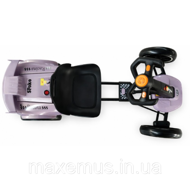 Детский электрокарт Spoko SPV19 12V 4.5Ah сиреневый с пультом управления / карт на аккумуляторе для детей Мостиска - изображение 4