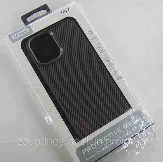 Iphone 17 Защитный чехол Kevlar style (серый карбон) Одесса