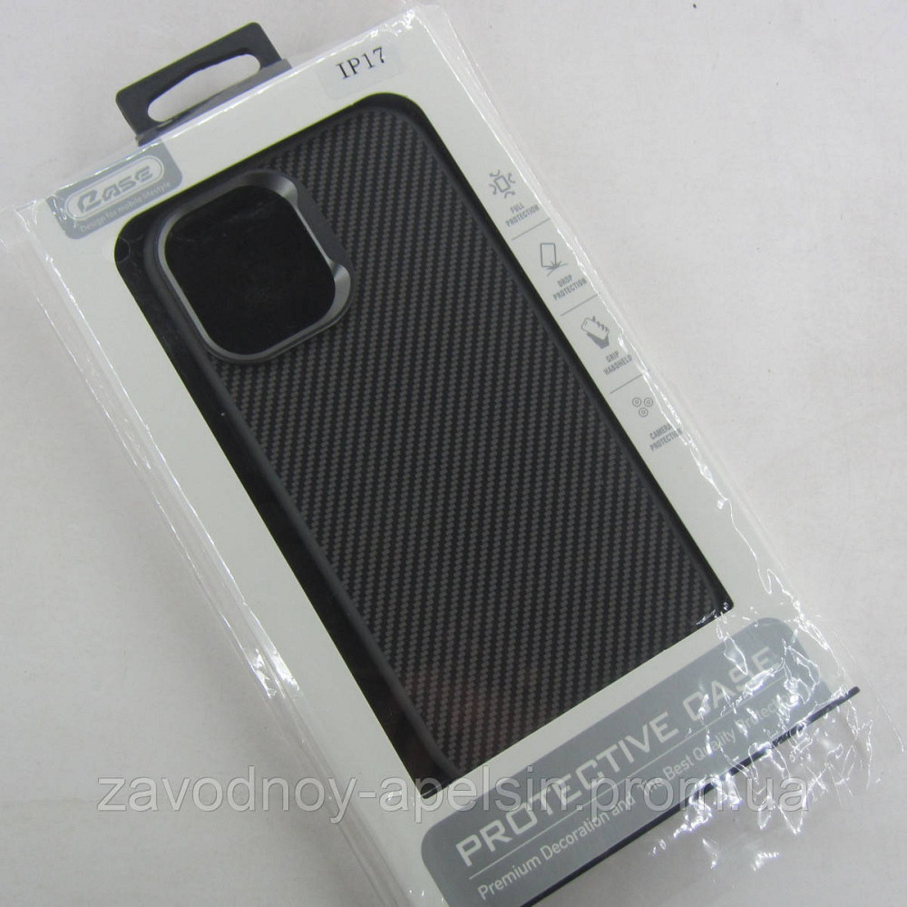 Iphone 17 Защитный чехол Kevlar style (серый карбон) Одесса - изображение 2