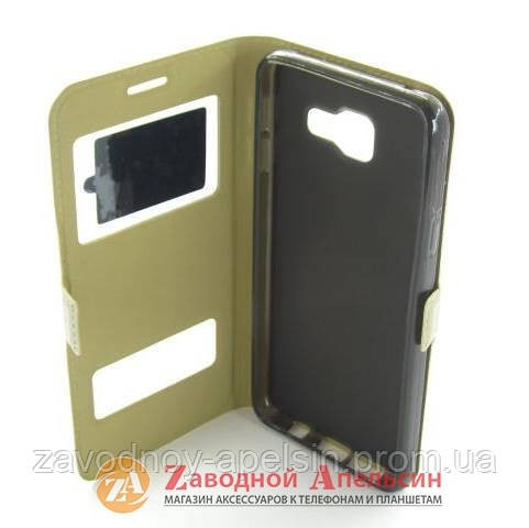 Чохол книжка Samsung A3 2016 A310 Smart Case gold Одеса - фото 3