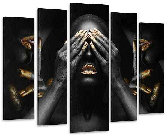Модульна картина у вітальню / спальню Дівчата з золотом Art-283_5 ( 80х118см ) Київ