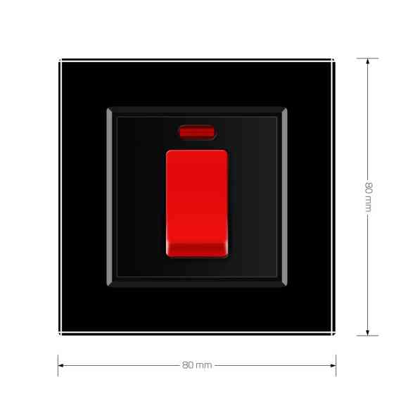 LIVOLO Майстер вимикач 20 ампер LIVOLO чорний матовий скло Коломыя