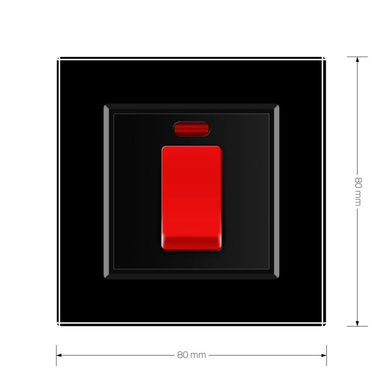 LIVOLO Майстер вимикач 20 ампер LIVOLO чорний матовий скло Коломия - фото 3
