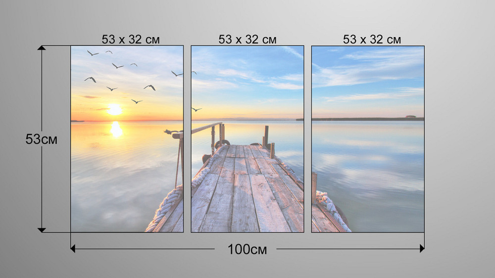 Модульна картина Природа Міст Аrt-77_3А Київ - фото 3