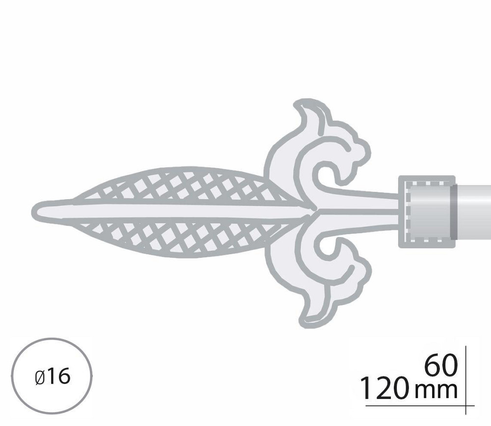 Закінчення для карнизу Orvit ГЕНУЯ 16 мм ЧОРНЕ ЗОЛОТО Львів - фото 2