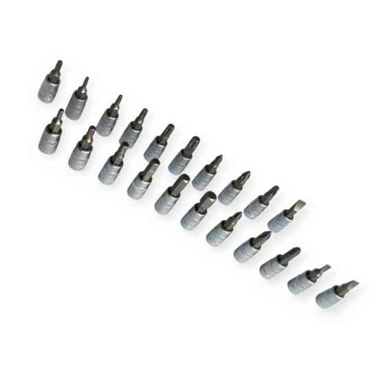 Набір інструменту 1/4" 46 шт, 4-14 мм з тріщ., подовжує., кардан, отв.-вороток, біти Rock FORCE Мукачево