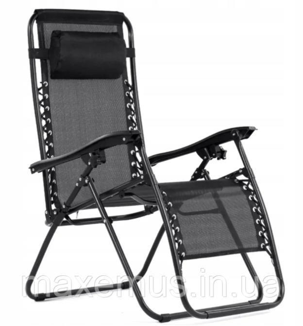 Набор шезлонгов 2 шт и столик Bonro SP167A садовые лежаки для отдыха и террасы черный Мостиська - фото 8