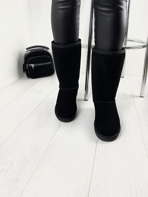 ITTS Угги жіночі ITTS чорні натуральна замша высота 25 см (4907) Коломия - фото 3