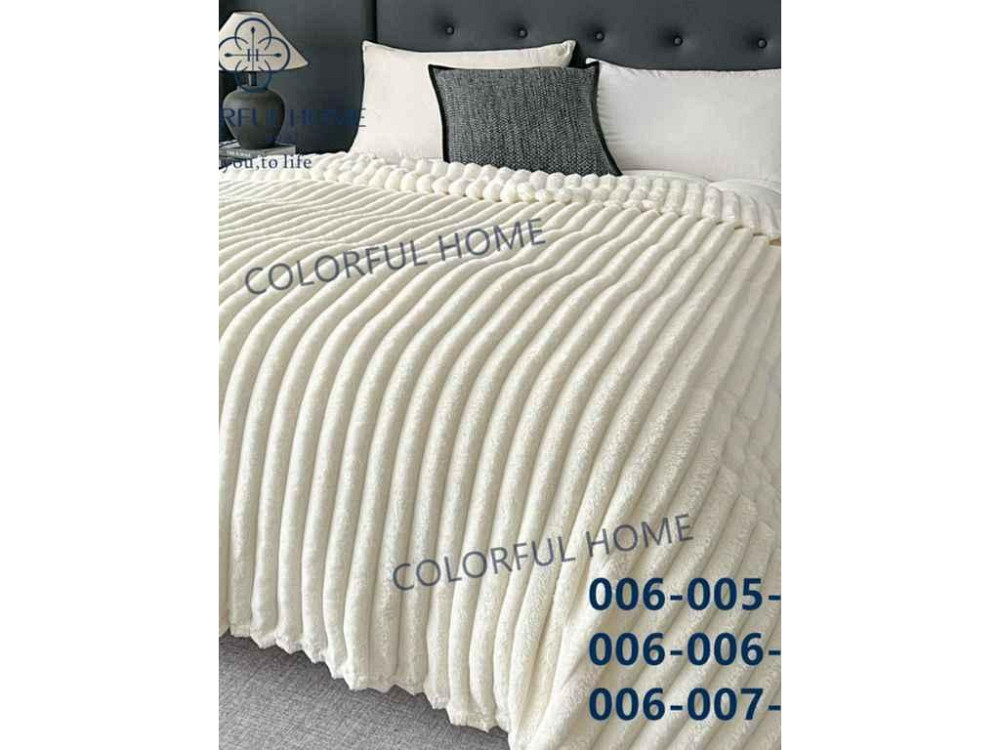 Плед 200*220 арт.006-007 білий ТМ COLORFULHOME Київ - фото 1