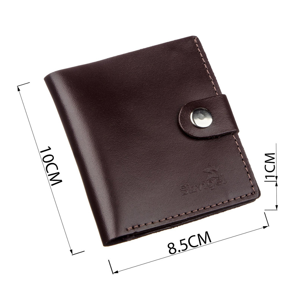 Портмоне вертикальне чоловіче шкіряне SHVIGEL 16222 Коричневе Київ - фото 3