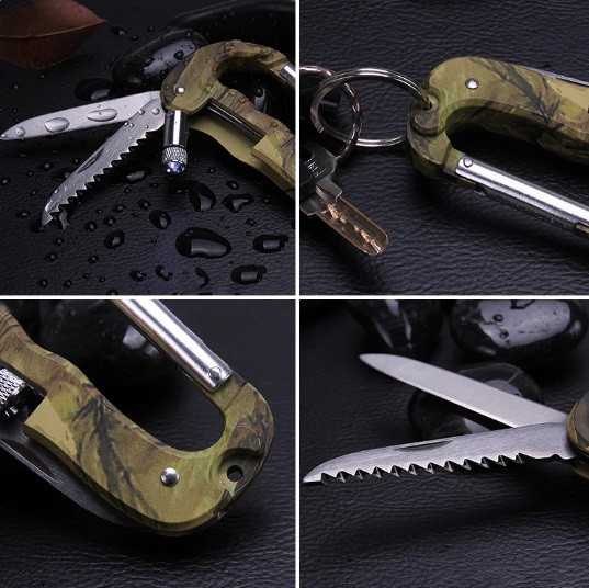 Мультитул карабін A08, камуфляж Дніпро - фото 2