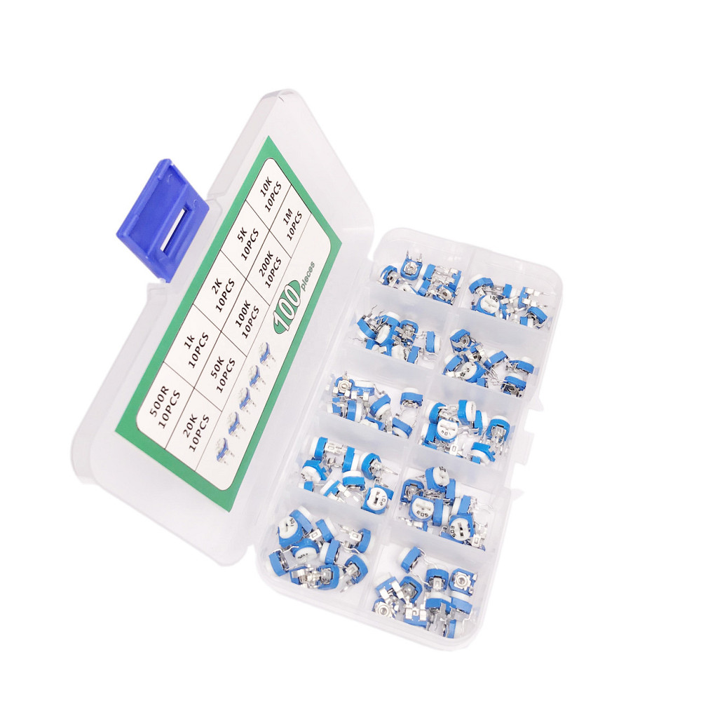 Набор регулируемых резисторов 100 шт, 500 Ом – 1 МОм Киев - изображение 4