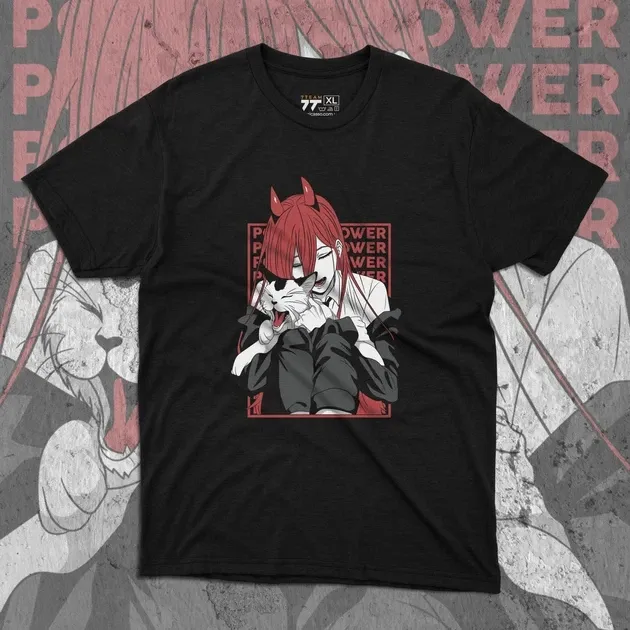 Футболка мужская с принтом Человек Бензопила Power 5 Размер 48 Anime0490 Днепр - изображение 1