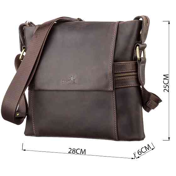 Сумка мужская кожаная Коричневая (SHVIGEL) Киев