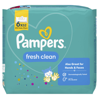 Детские влажные салфетки Pampers Fresh Clean 6 пачек х 52 шт (8001841078175) Винница - изображение 2