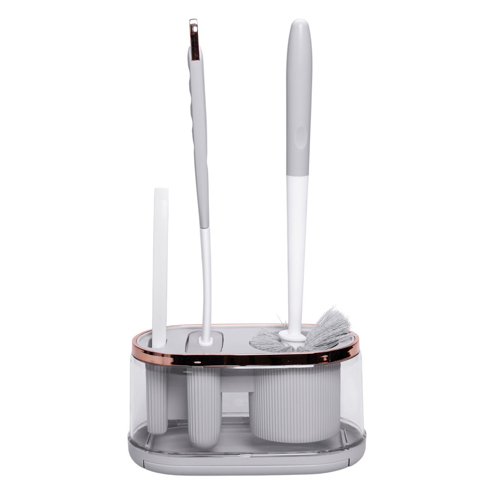 Household Набір для туалету настінний 3 в 1: 2 йоржики + щітка, йорж для унітазу силіконовий з Киев - изображение 9