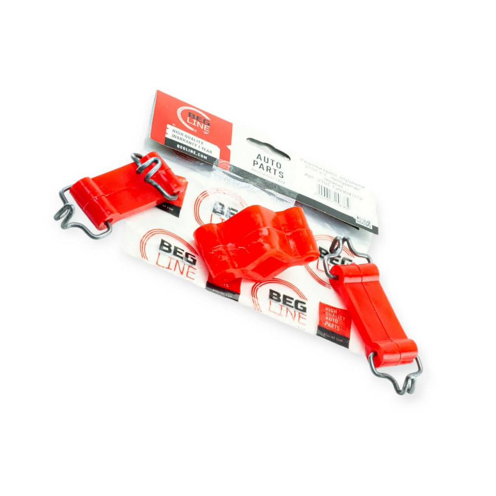 Гумки глушника 2101 к-т поліуретан червоний. кріплення Мукачево - фото 1